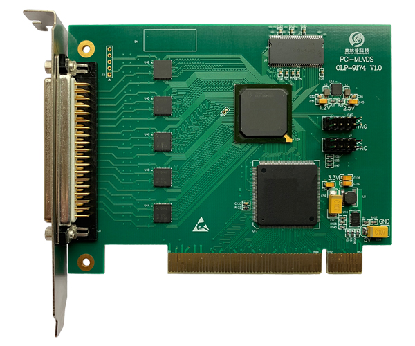 OLP-9174，PCI接口，6通道，三线制，半双工，M-LVDS高速同步协议通信模块